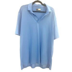 Callaway Men's Opti Dri Short Sleeve Blue Golf Polo Shirt Size Large
